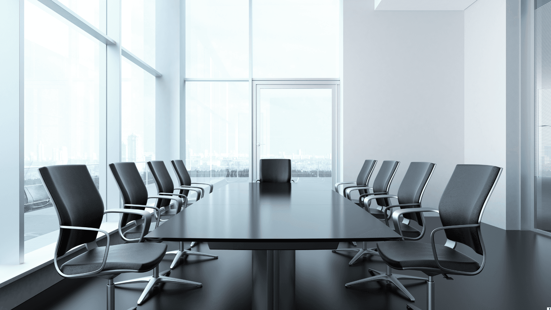 Modern boardroom conference table
