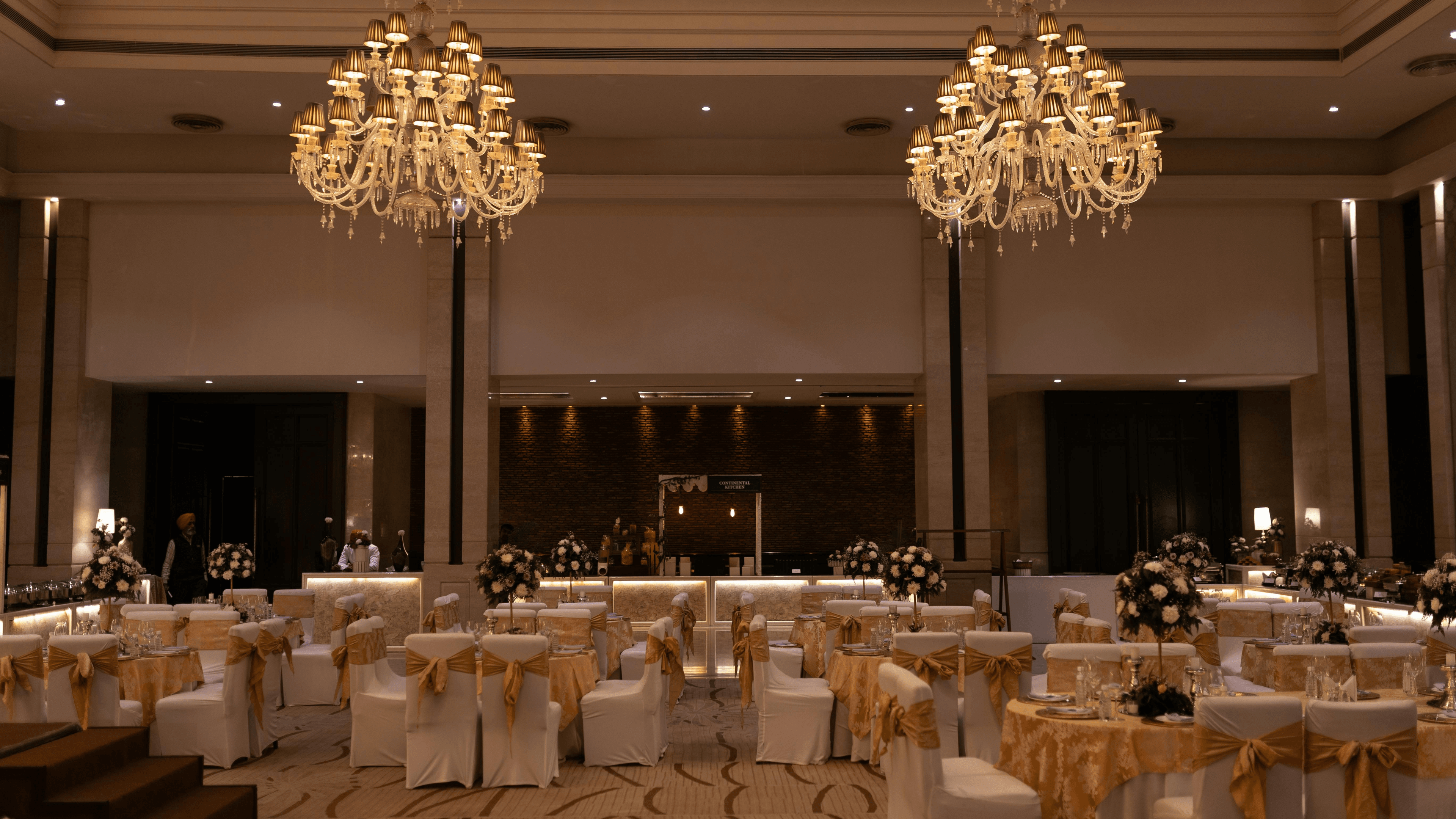 Grand chandelier gala entrance