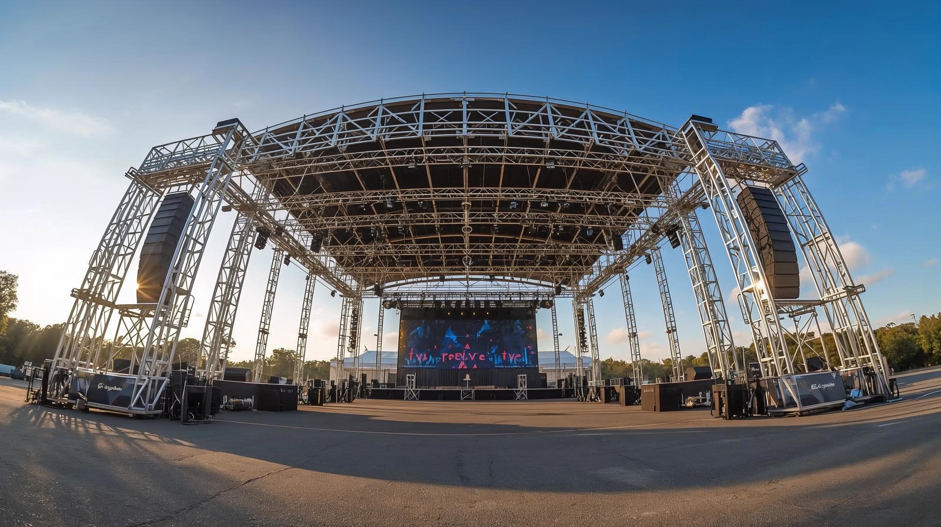 Daytime aluminium truss stage