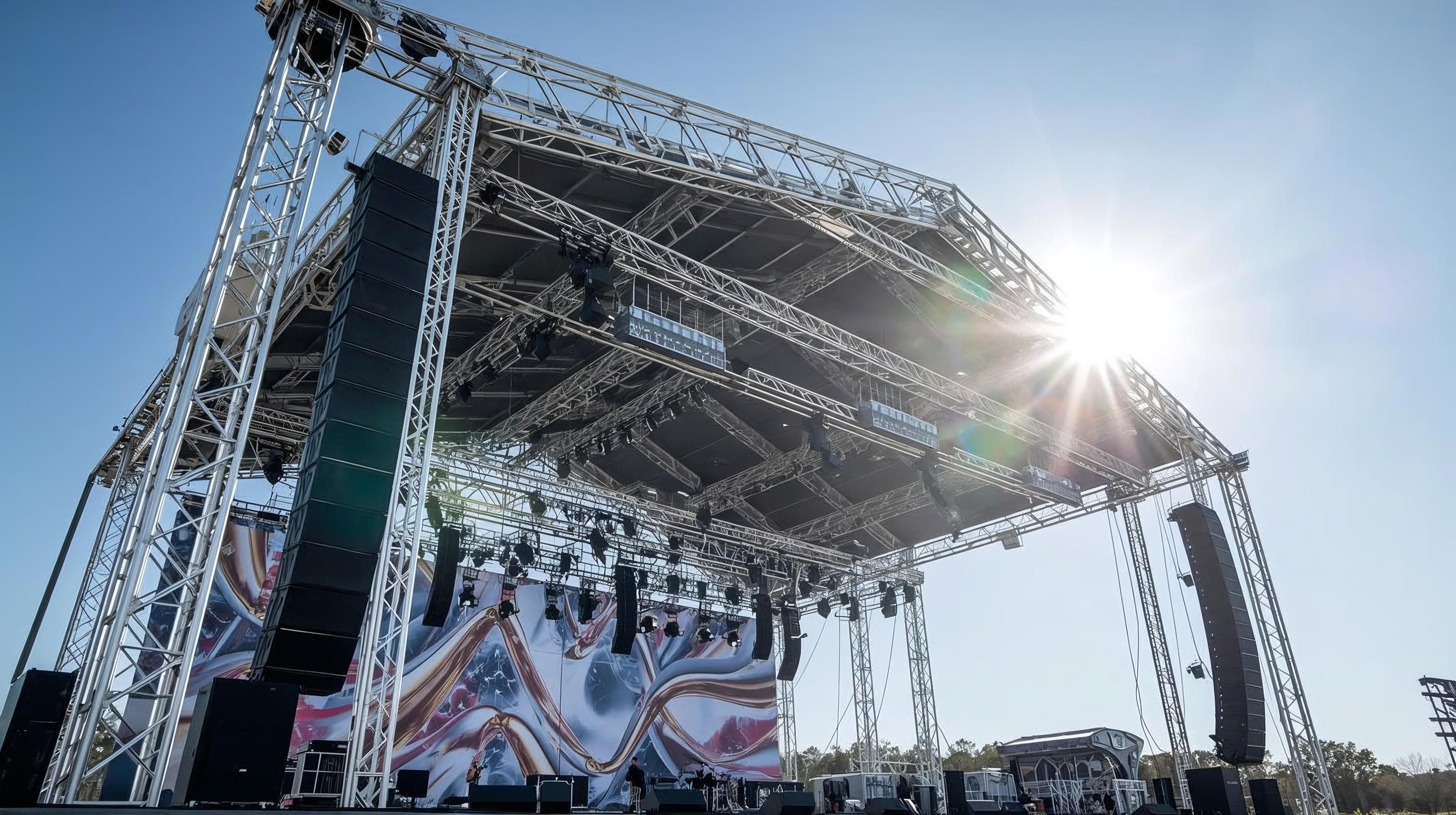Daytime performing stage setup